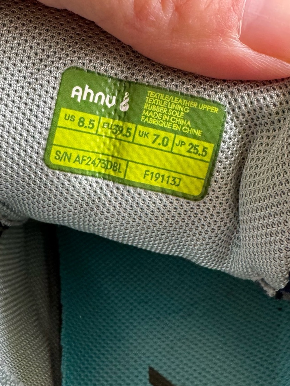 Ahnu‎ Sugarpine Hiking Shoes Waterproof Sneakers Vibram Blue Womens 8.5 - Picture 10 of 10